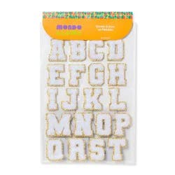 26ct White Adhesive Letter Patches - Mondo Llama™