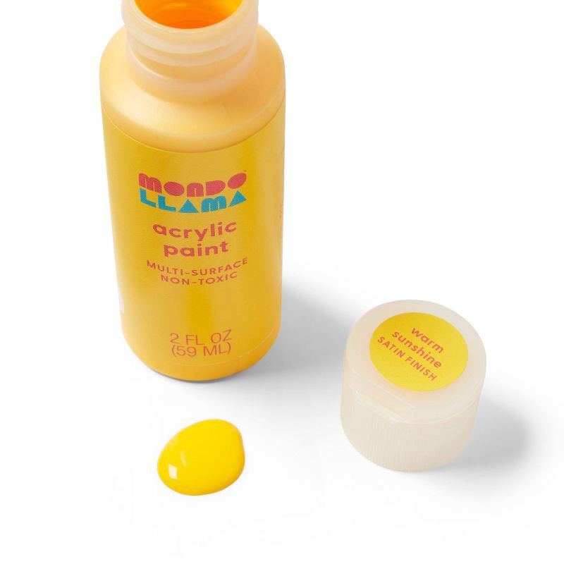 slide 2 of 3, 2oz Satin Acrylic Paint Warm Sunshine - Mondo Llama™, 2 oz