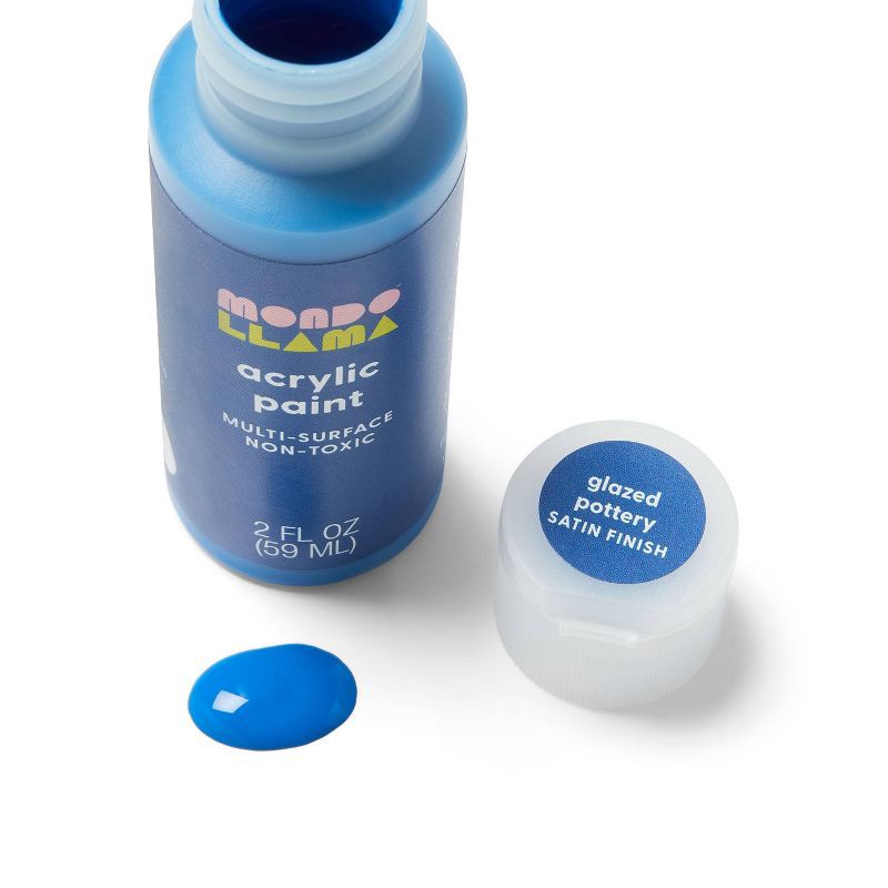 slide 2 of 3, 2oz Satin Acrylic Paint Glazed Pottery - Mondo Llama™, 2 oz