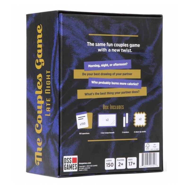 slide 3 of 6, The Couples Late Night Card Game: DSS Games Party Fun for 2+ Players, Creative Thinking Cards & Instructions Included, 1 ct