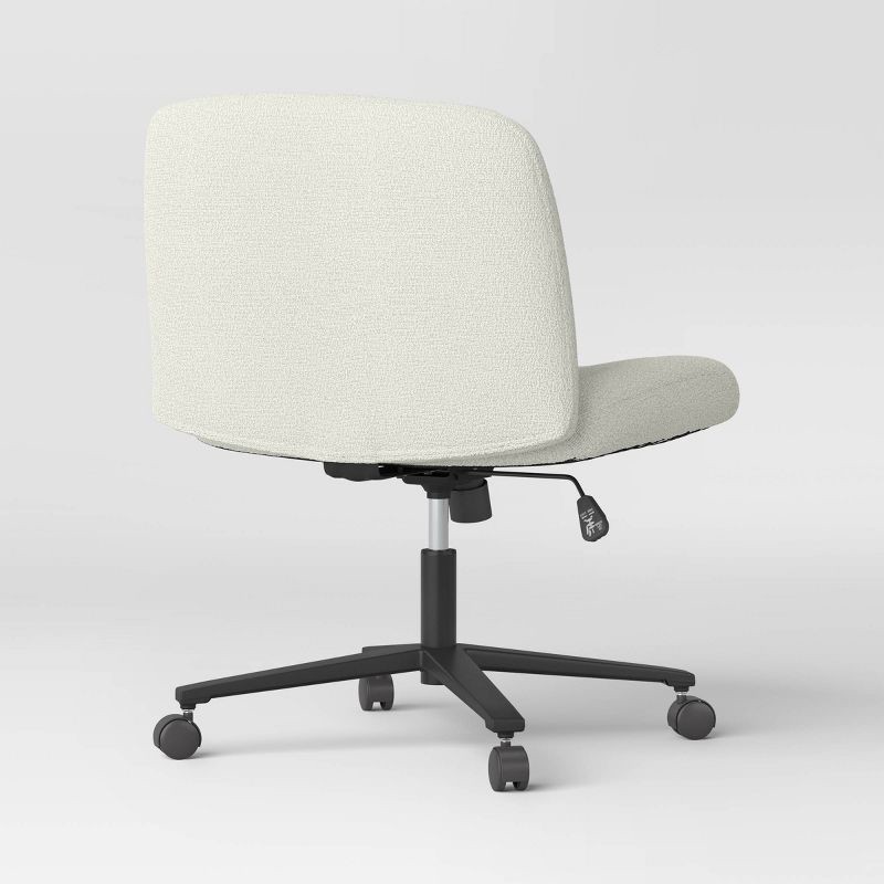 slide 4 of 5, Upholstered Criss Cross Armless Office Chair with Metal Swivel Base - Room Essentials™, 1 ct