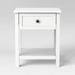 Traditional End Table with Storage Drawer Classic White - Room Essentials™ (Assembly Required)