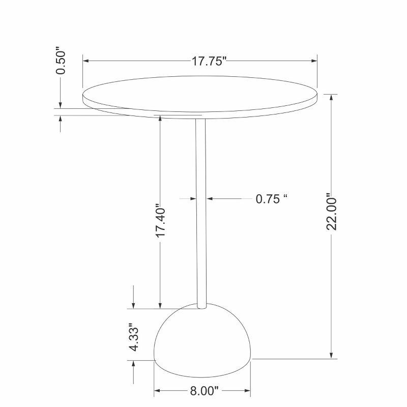 slide 5 of 5, Optimistic Pedestal Metal Accent Table Chrome - Room Essentials™ Assembly Required, 1 ct