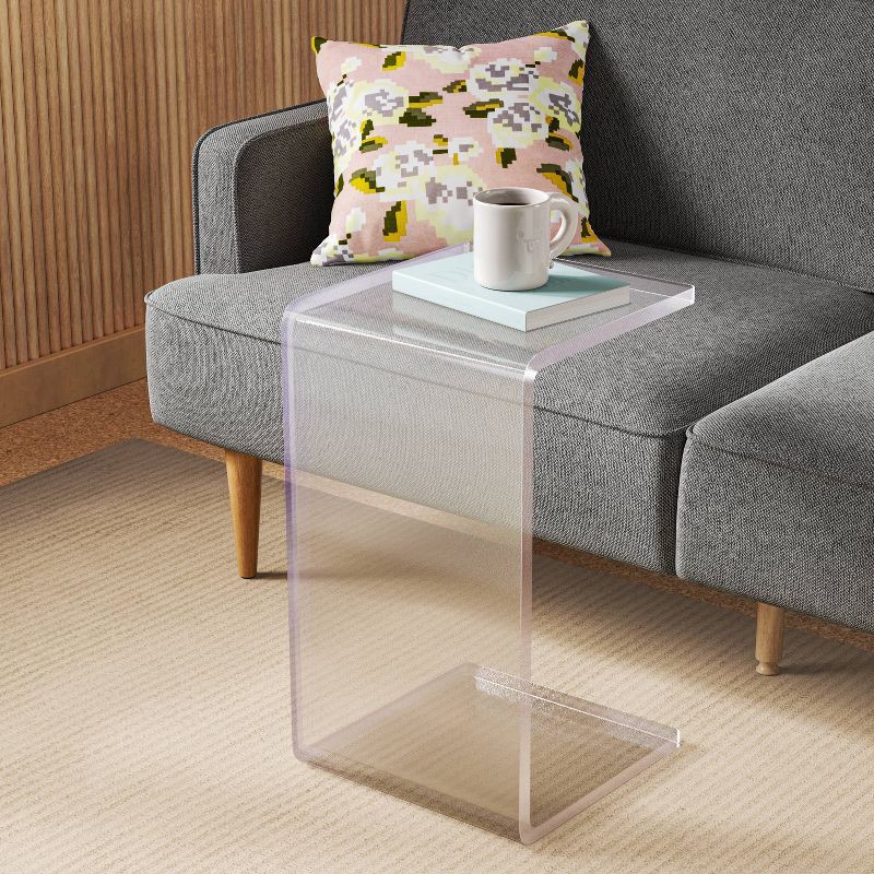 slide 2 of 4, Acrylic C Shaped Side Table Clear - Room Essentials™, 1 ct