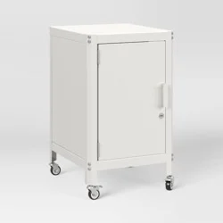 Metal Rolling Locker Storage Cabinet with Lock Chalk White - Room Essentials™