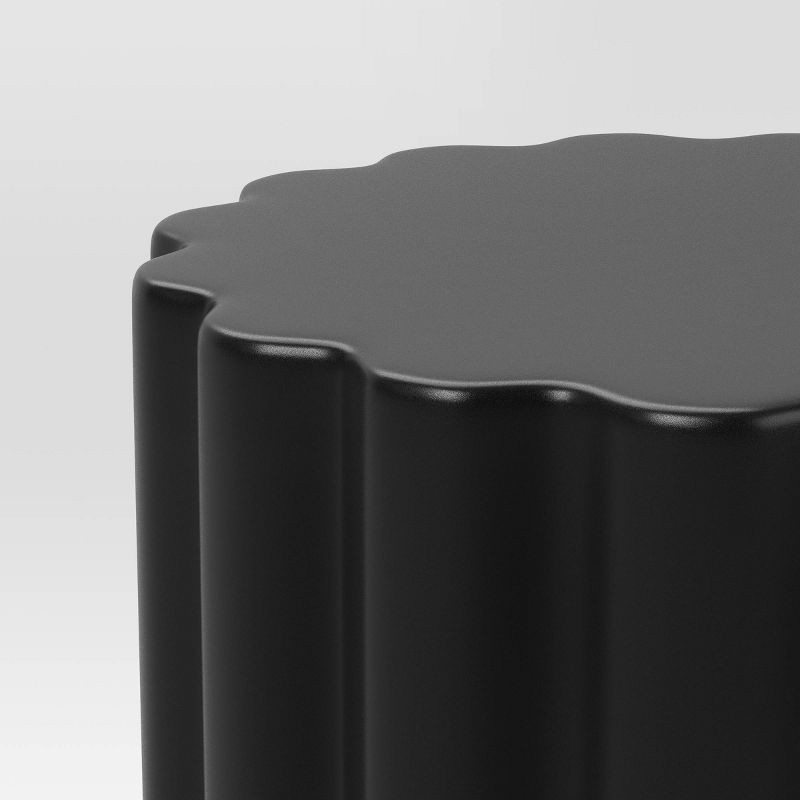 slide 3 of 4, Scalloped Round Side Table Black - Room Essentials™, 1 ct