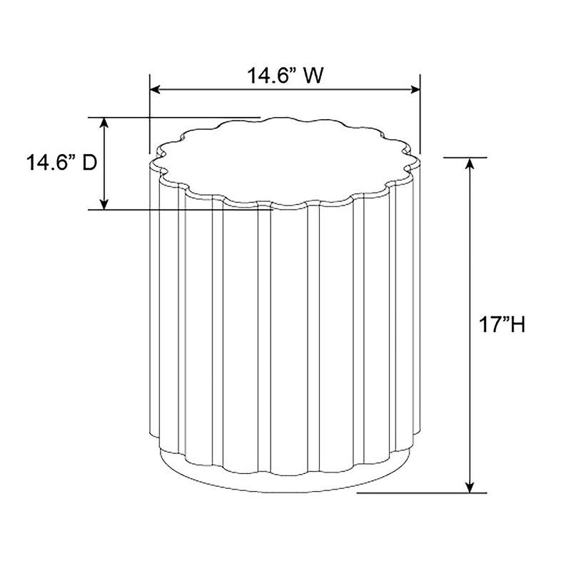 slide 4 of 4, Scalloped Round Side Table Black - Room Essentials™, 1 ct
