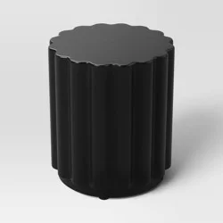 Scalloped Round Side Table Black - Room Essentials™