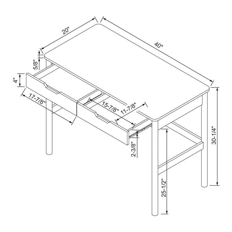 slide 7 of 7, Scandi Desk with Drawers Natural - Room Essentials™, 1 ct