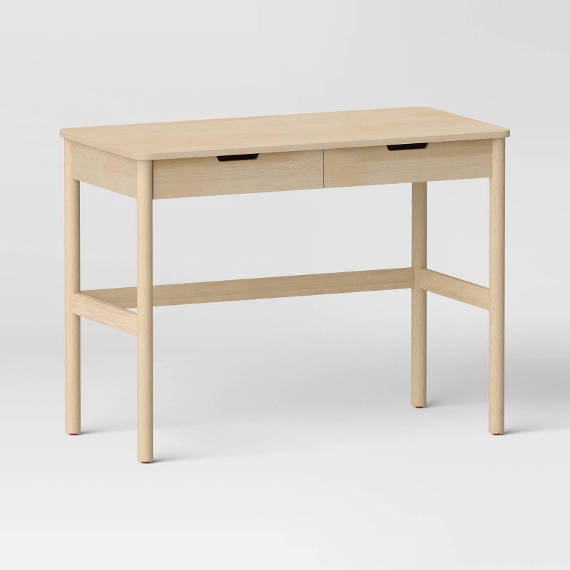 slide 1 of 7, Scandi Desk with Drawers Natural - Room Essentials™, 1 ct