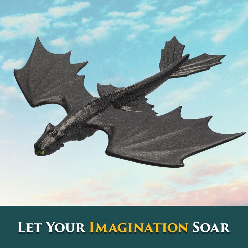 slide 4 of 5, How to Train Your Dragon Gliding Toothless Figure, 1 ct