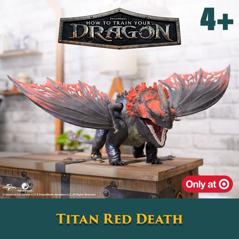 slide 2 of 7, How to Train Your Dragon Titan Red Death Figure, 1 ct