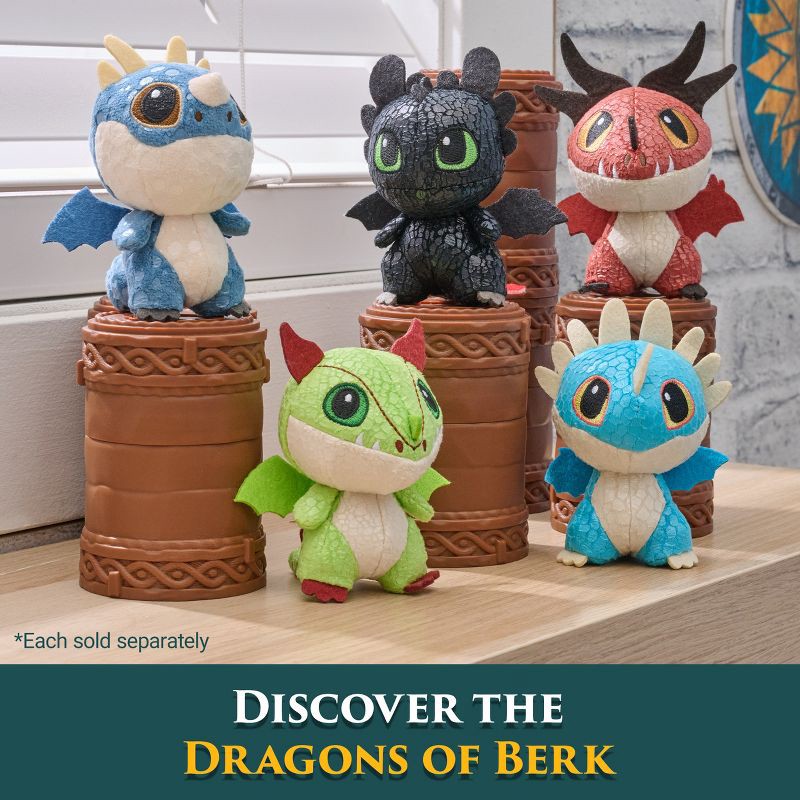slide 5 of 9, DreamWorks Dragons How to Train Your Dragon, Mini Surprise Dragons Plush Toys, 3" Mystery Dragon Plushies (Unbox 1 of 5 Styles), 1 ct