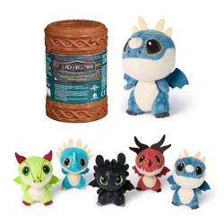 DreamWorks Dragons How to Train Your Dragon, Mini Surprise Dragons Plush Toys, 3" Mystery Dragon Plushies (Unbox 1 of 5 Styles)