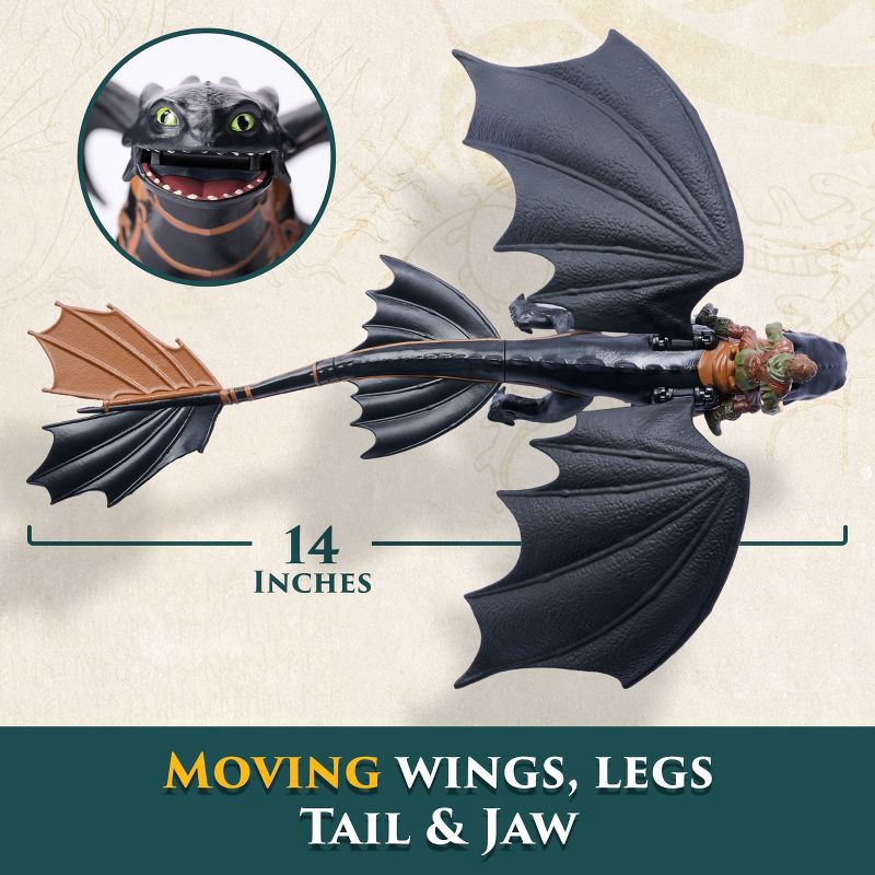 slide 4 of 10, How to Train Your Dragon Viking and Toothless Action Figure, 1 ct