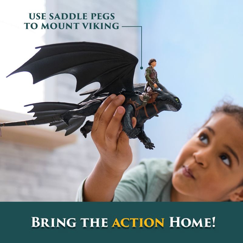 slide 5 of 10, How to Train Your Dragon Viking and Toothless Action Figure, 1 ct