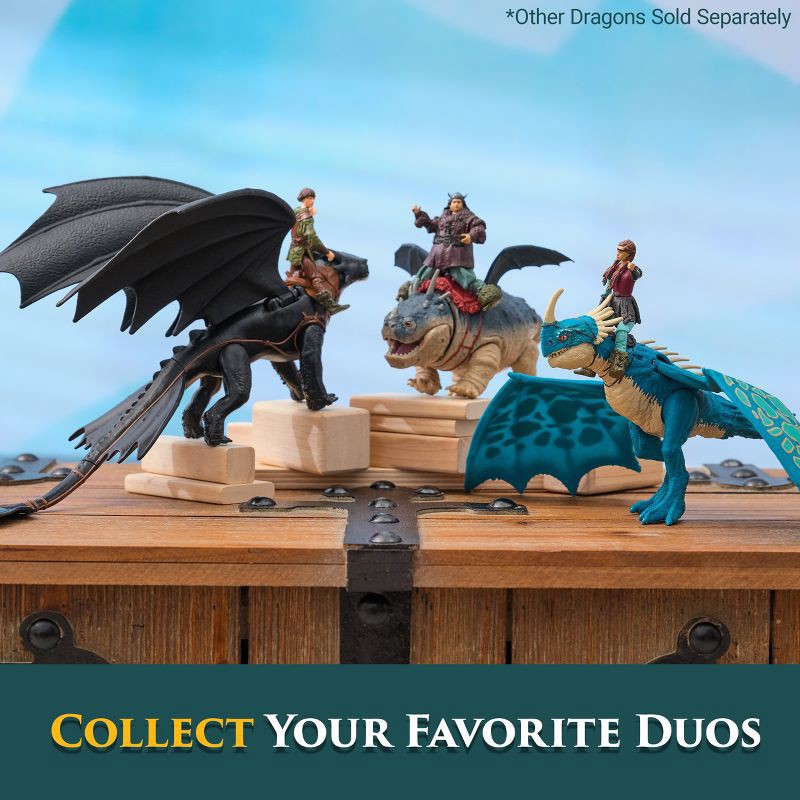 slide 6 of 10, How to Train Your Dragon Viking and Toothless Action Figure, 1 ct