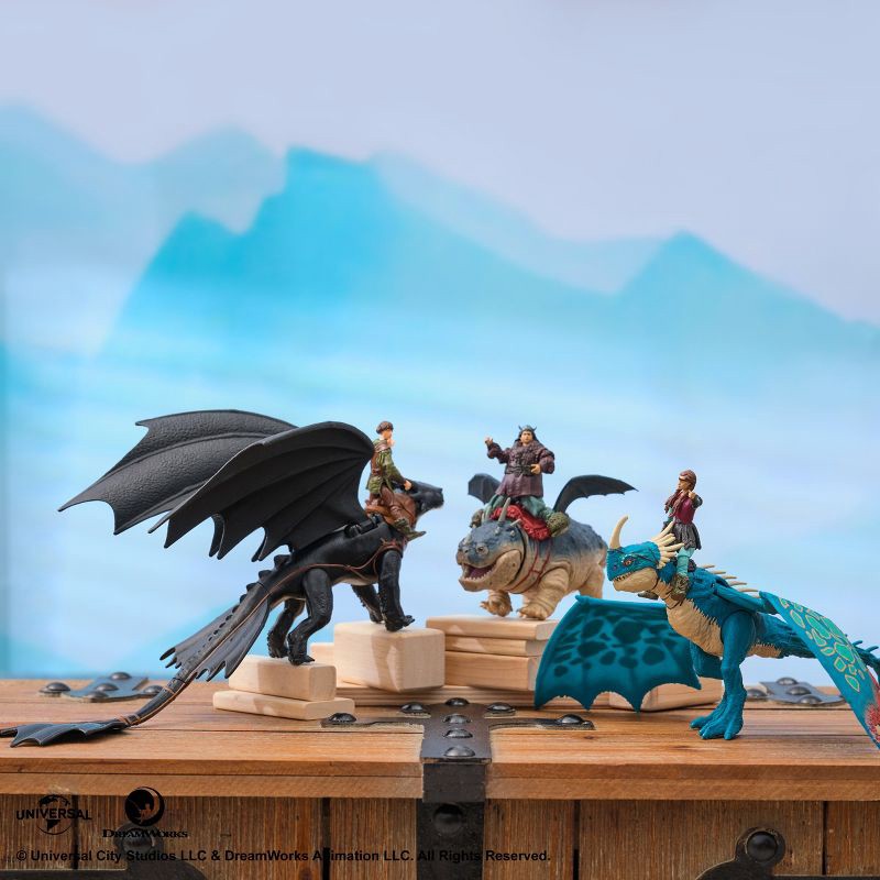 slide 8 of 10, How to Train Your Dragon Viking and Toothless Action Figure, 1 ct