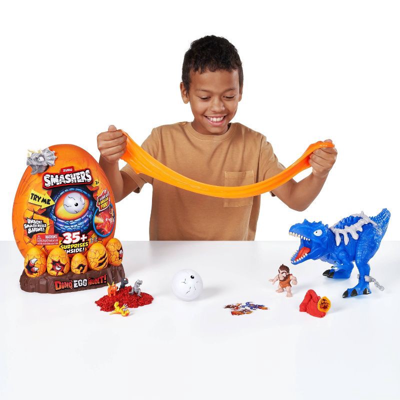 slide 8 of 11, Smashers Dino Egg Hunt Figure: 26-Piece Dinosaur PVC Playset, 1 ct
