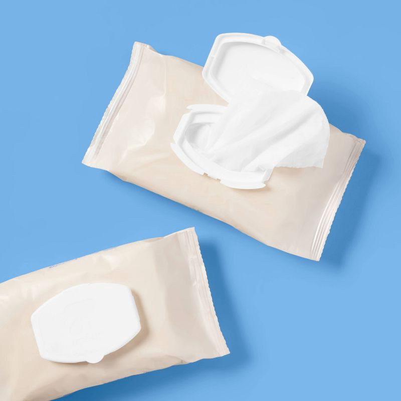 slide 2 of 4, Cleansing Flushable Cloths - Fragrance Free - 120ct/2pk - up&up™, 60 ct, 2 ct