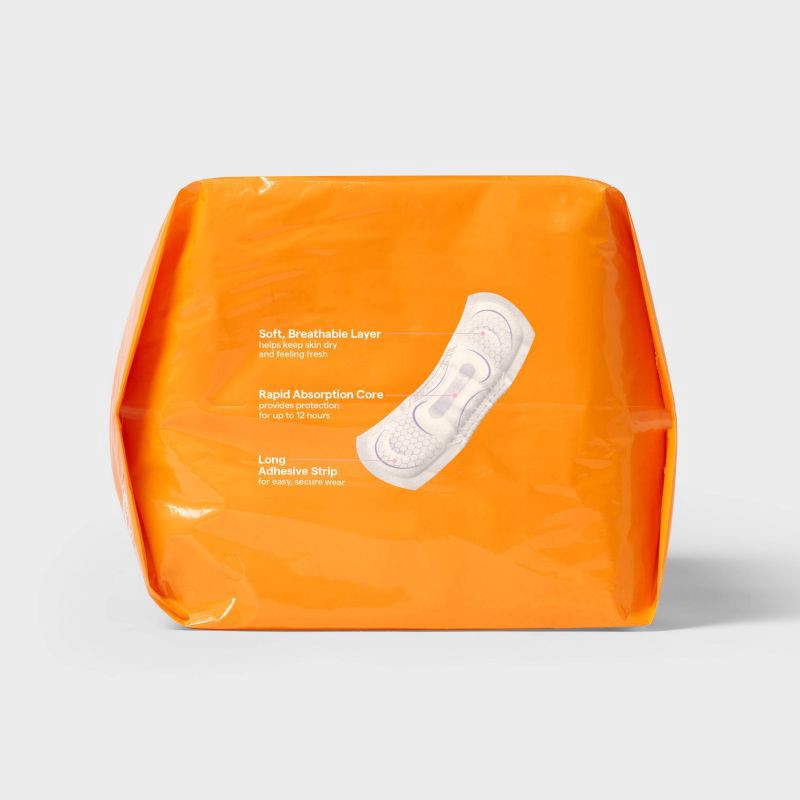 slide 3 of 3, Incontinence Pads for Women - Moderate Absorbency - Regular - 66ct - up&up™, 66 ct