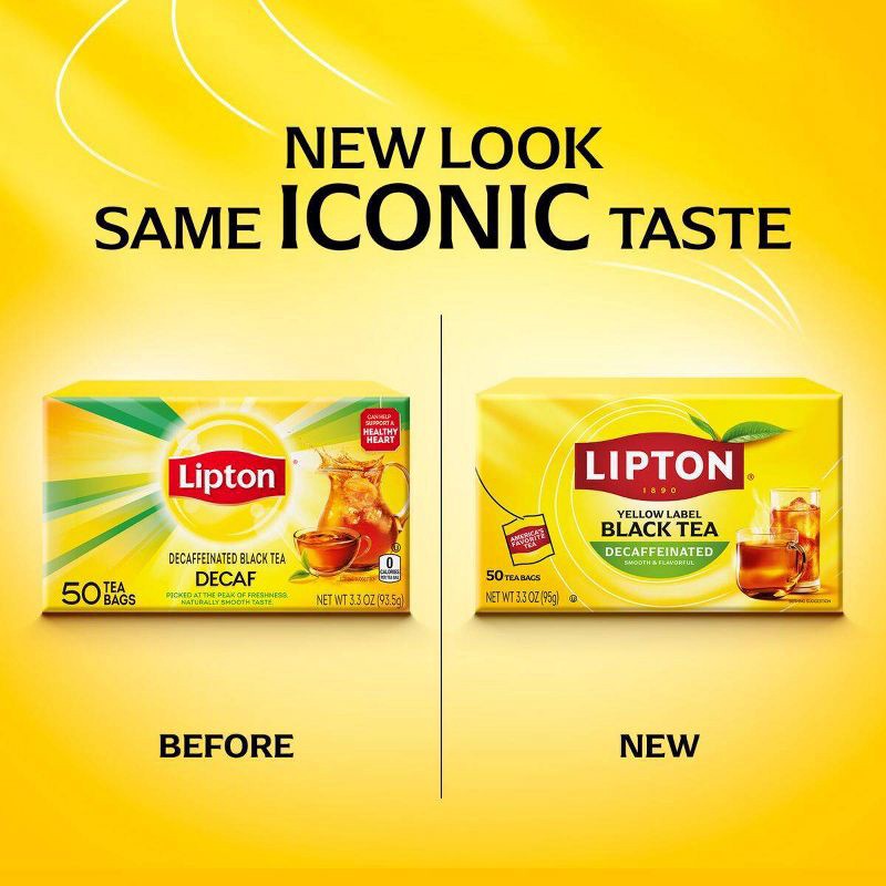 slide 2 of 8, Lipton Decaffeinated Black Tea Bags - 50ct/3.3oz, 50 ct, 3.3 oz