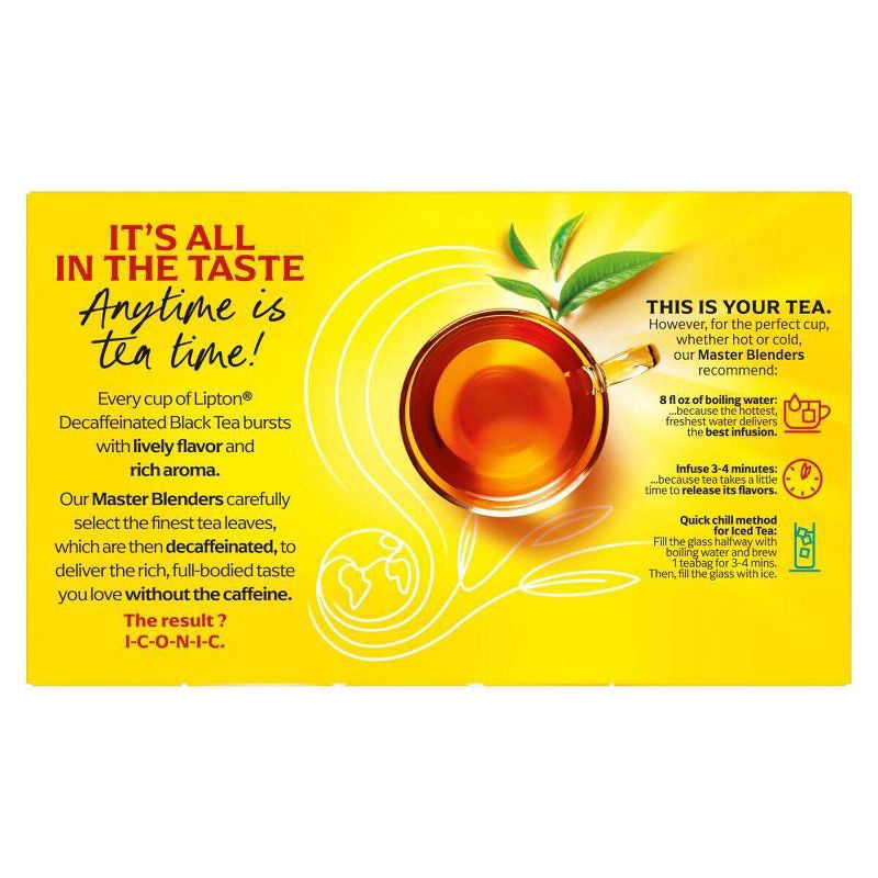 slide 3 of 8, Lipton Decaffeinated Black Tea Bags - 50ct/3.3oz, 50 ct, 3.3 oz