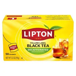 Lipton Decaffeinated Black Tea Bags - 50ct/3.3oz