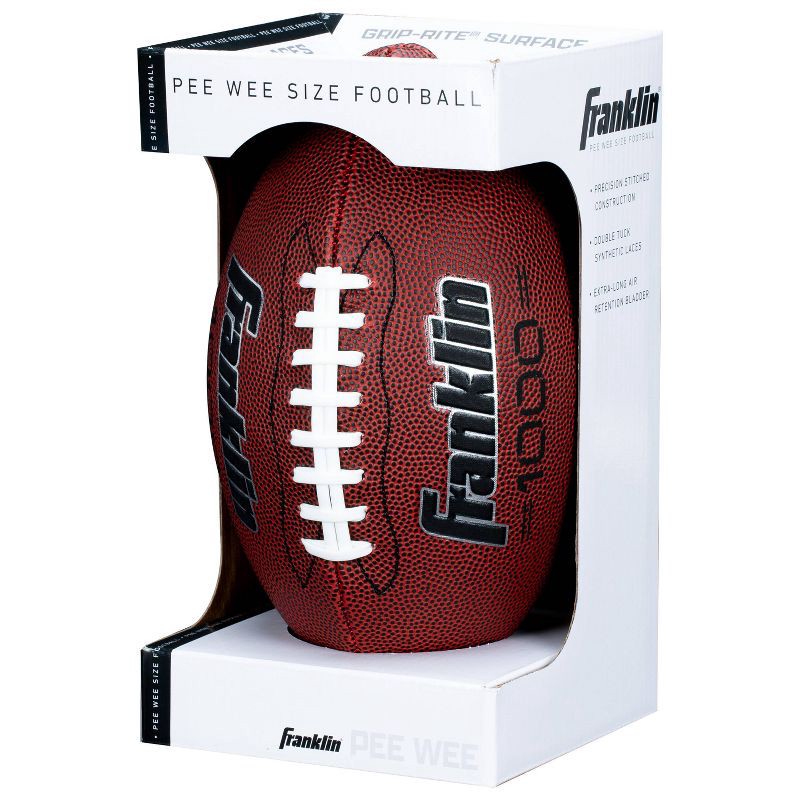 slide 2 of 3, Franklin Sports 1000 Series Grip Rite PeeWee Football - Brown, 1 ct