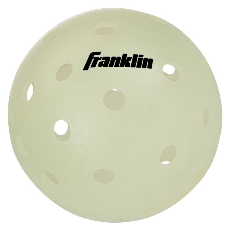 slide 4 of 8, Franklin Sports Glow in the Dark Pickleballs - 3pk: Polyester Shell, All Ages, 3 ct