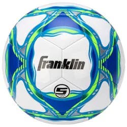 Franklin Sports 2025 Boys' Size 3 Competition Soccerball - White/Blue/Green