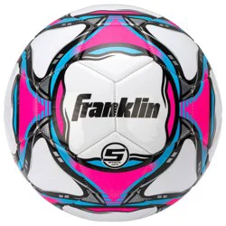 Franklin Sports 2025 Girls' Size 3 Competition Soccerball - Pink/Teal: Butyl Bladder,