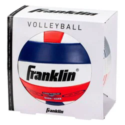 Franklin Sports Super Soft Spike Volleyball - Red/White/Blue: Rubber Bladder,