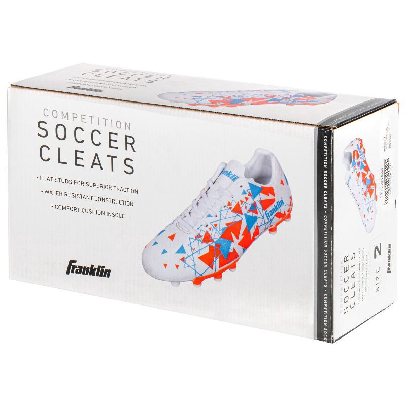slide 7 of 13, Franklin Sports Size 3 Youth Soccer Cleats: Medium Width, PVC Upper, Hard TPU Outsole, 1 ct