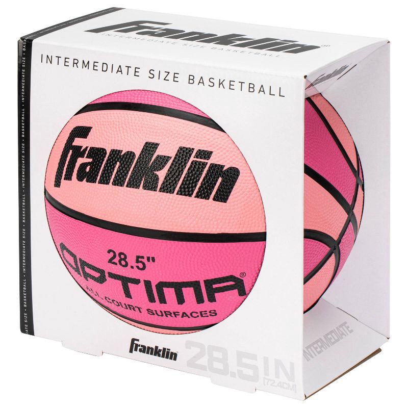 slide 2 of 3, Franklin Sports Intermediate Optima 28.5'' Rubber Basketball - Pink, 1 ct