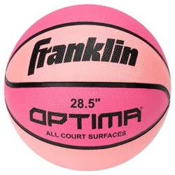 Franklin Sports Intermediate Optima 28.5'' Rubber Basketball - Pink