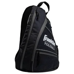 Franklin Sports Sling Pickleball Bag - Black/Charcoal: Holds 2 Paddles, 3 Balls