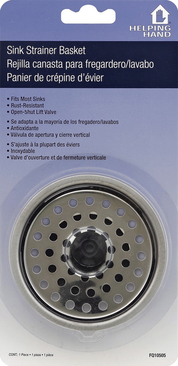slide 2 of 2, Helping Hand Sink Strainer Basket, 1 ct