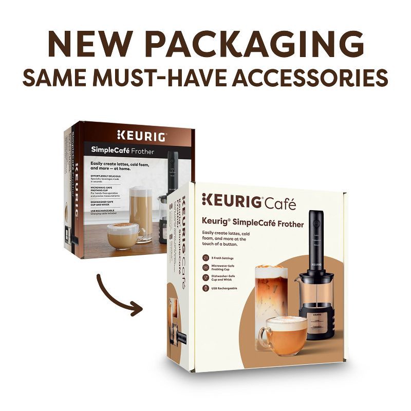 slide 18 of 18, Keurig SimpleCafe Frother Single-Serve Coffee Maker Black: Electric K-Cup Brewer, No Filter Needed, 12 oz Capacity, 12 oz