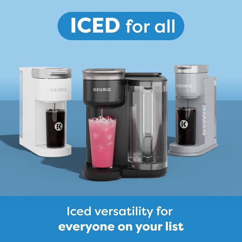 slide 12 of 21, Keurig K-Brew+Chill Iced or Hot Single-Serve K Cup Coffee Maker Black: 70 oz Capacity, Electric, Uses Coffee Pods, Cold Brew, 9 Cup Capacity, 70 oz
