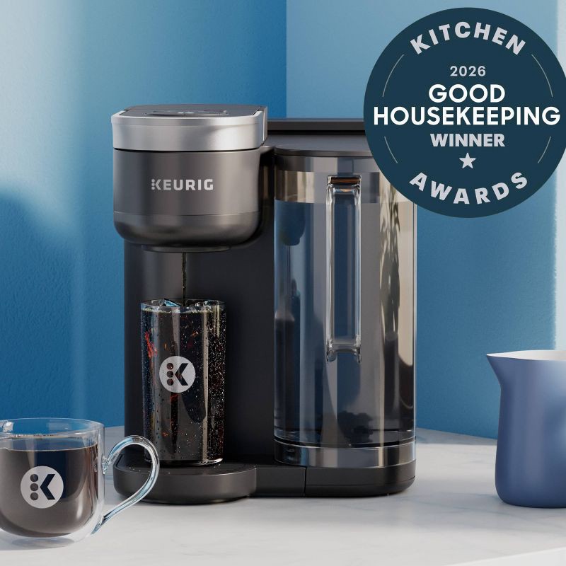 slide 21 of 21, Keurig K-Brew+Chill Iced or Hot Single-Serve K Cup Coffee Maker Black: 70 oz Capacity, Electric, Uses Coffee Pods, Cold Brew, 9 Cup Capacity, 70 oz