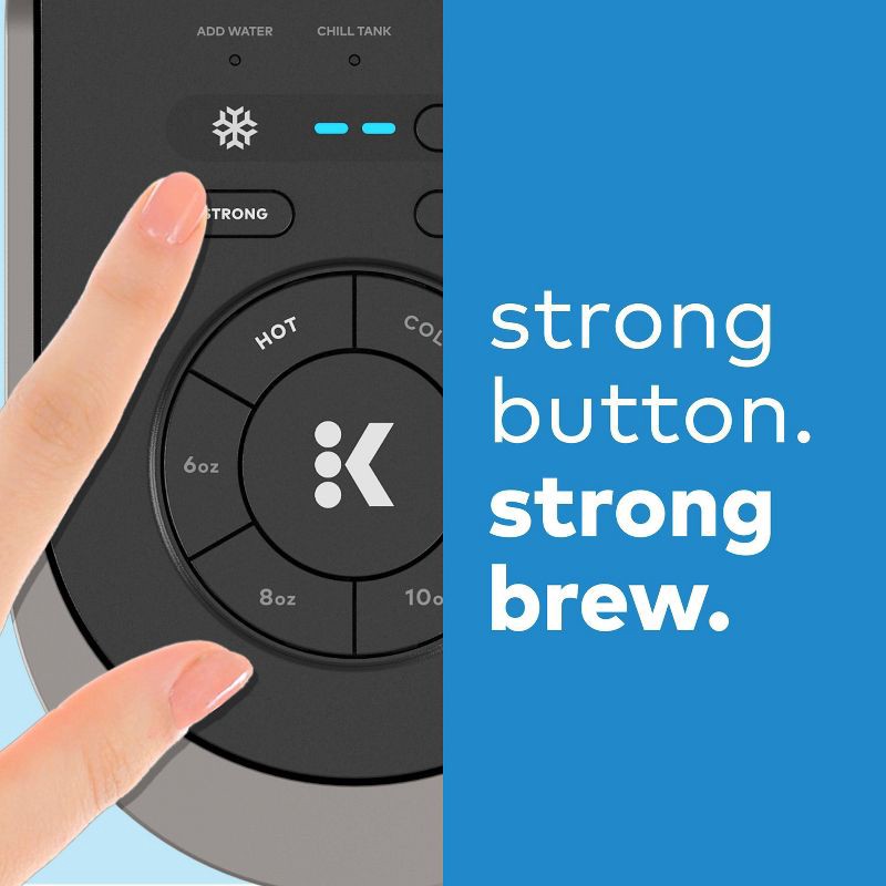 slide 7 of 21, Keurig K-Brew+Chill Iced or Hot Single-Serve K Cup Coffee Maker Black: 70 oz Capacity, Electric, Uses Coffee Pods, Cold Brew, 9 Cup Capacity, 70 oz