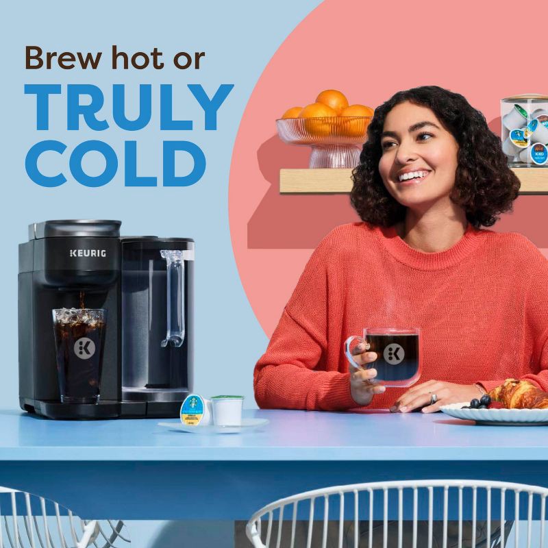 slide 7 of 21, Keurig K-Brew+Chill Iced or Hot Single-Serve K Cup Coffee Maker Black: 70 oz Capacity, Electric, Uses Coffee Pods, Cold Brew, 9 Cup Capacity, 70 oz