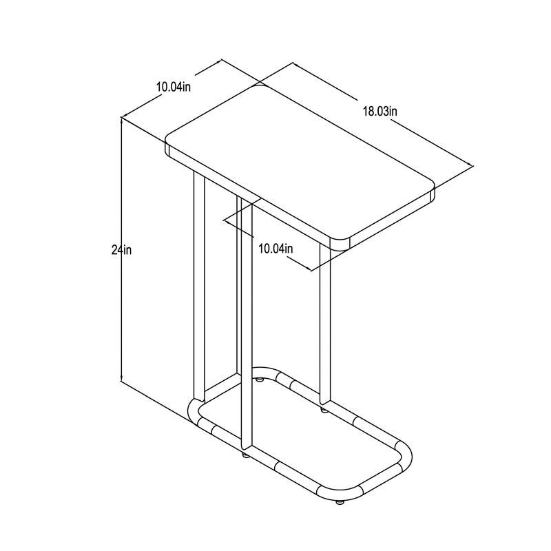 slide 5 of 5, Mixed Material Wood and Metal Rectangle Top C Table Natural Wood - Room Essentials™, 1 ct