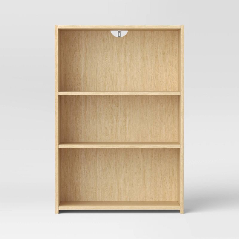 slide 3 of 5, 3 Shelf Bookcase Natural Wood - Room Essentials™, 1 ct