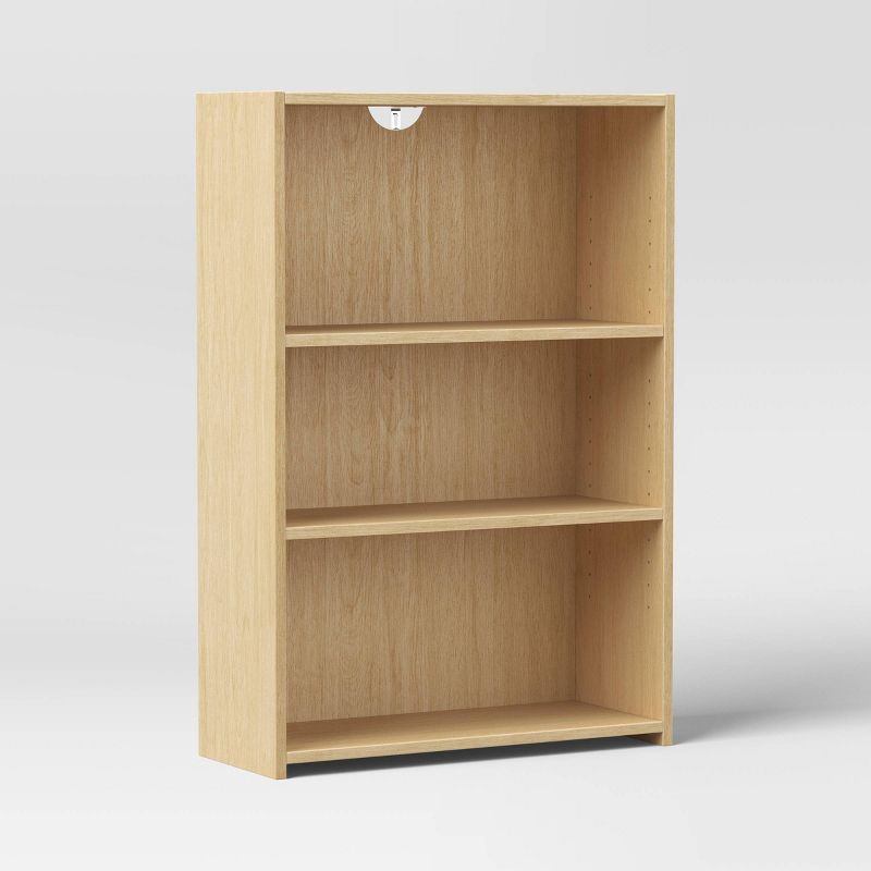 slide 1 of 5, 3 Shelf Bookcase Natural Wood - Room Essentials™, 1 ct