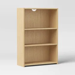 3 Shelf Bookcase Natural Wood - Room Essentials™