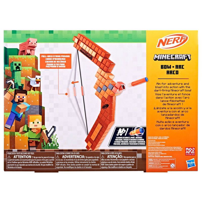 slide 4 of 7, NERF Minecraft Bow, 1 ct