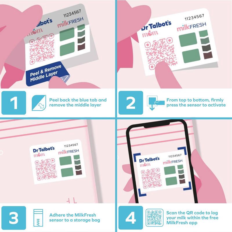 slide 5 of 9, Dr. Talbot's Breast Milk Freshness Sensors - 48ct, 48 ct