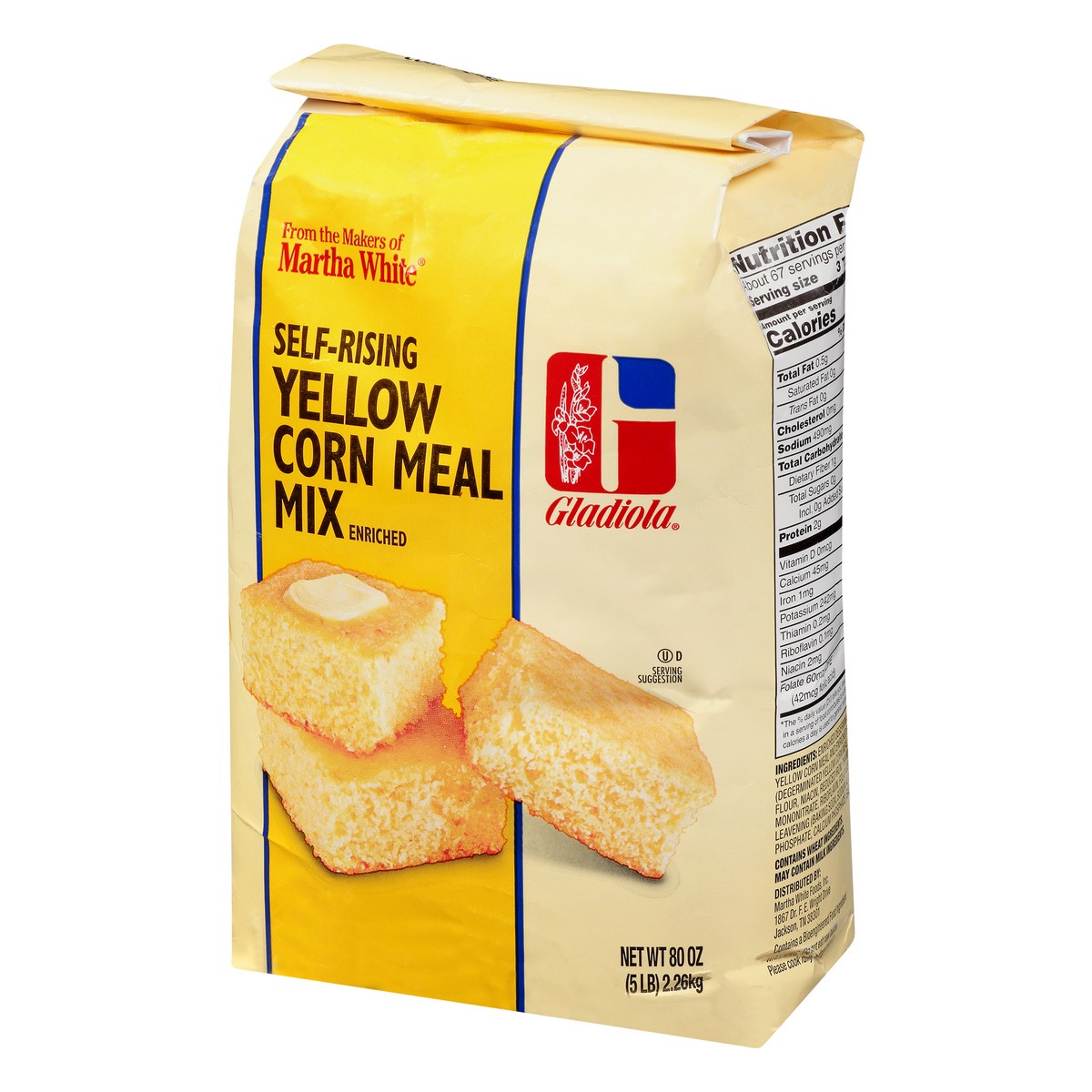 slide 4 of 9, Gladiola Self-Rising Yellow Corn Meal Mix 80 oz, 5 lb